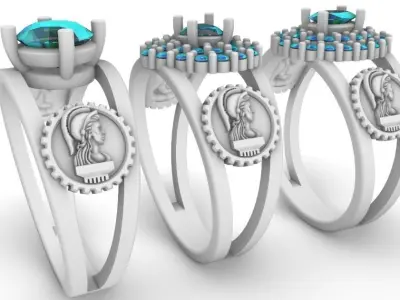 Graduate Class Ring - Civil Engineering - Engenharia Civil 3D print model