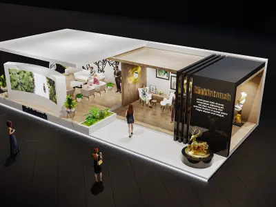 exhibition Low-poly 3D model 7