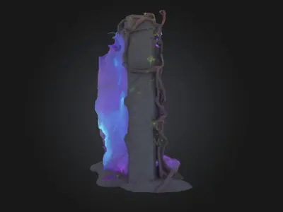 Mystical Bioluminescent Gateway HD 3D Model Low-poly 3D model