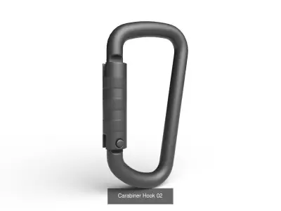 Carabiner Hook Collection 01 3D Model Pack