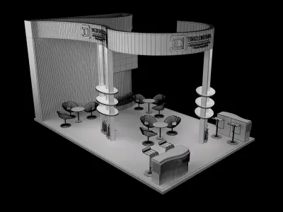 Booth Exhibition Stand a632  3D model