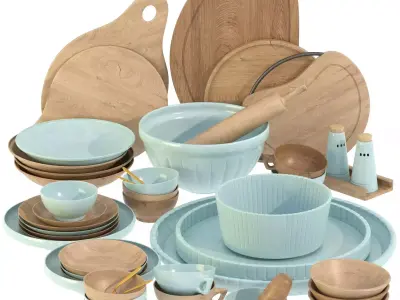 Kitchen Tableware 3D Model Pack