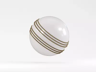 Cricket Ball Low-poly 3D model