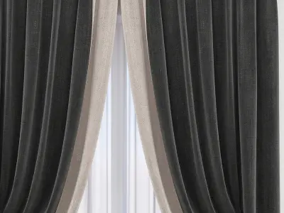 Set 84 Curtains 3D model