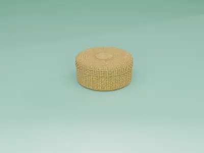 Wicker Baskets Set 3D model