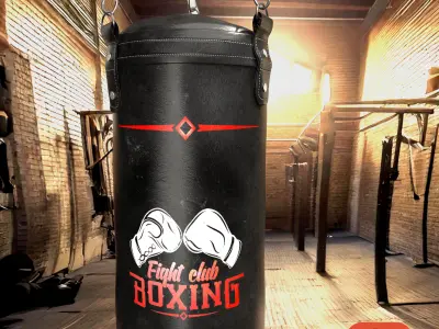 Leather Punching Bag Low-poly 3D model