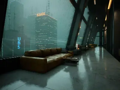 Penthouse Low-poly 3D model