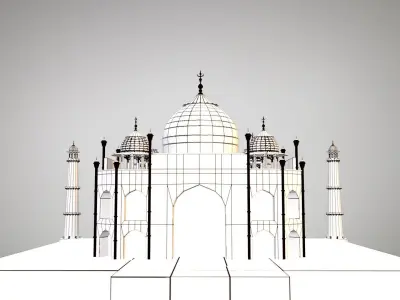 Taj Mahal Low-poly 3D model
