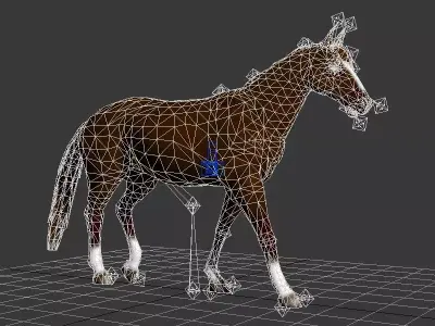 horse walk 3D model
