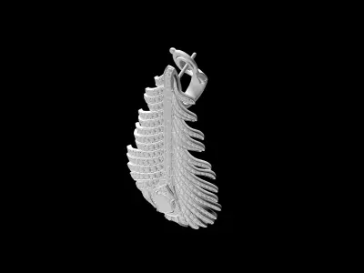 BOUCHERON - PLUME DE PAON - EARRINGS 3D print model