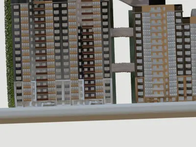 Building architect  Low-poly 3D model