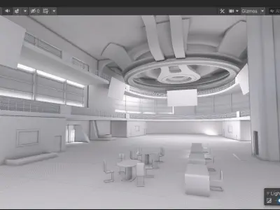 Modern Convention Center Interior UNREAL ENGINE Low-poly 3D model
