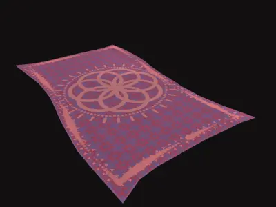 Medieval Carpet V4 Low-poly 3D model