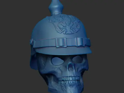 2-Pack- 30 Percent-  Skulls  Witch Hat and Pickelhaube 3D print model