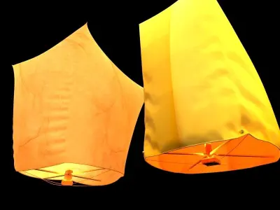 Chinese sky lantern 3D model