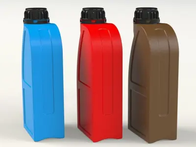 Plastic Bottle Oil Car Engine 1L 3D print model