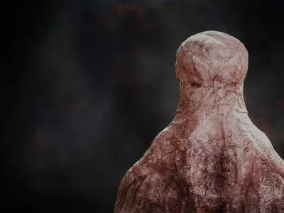 Reptile Bust Sketch 3D model