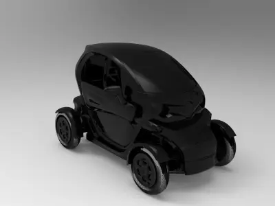 Electric Single Person Car 3D model