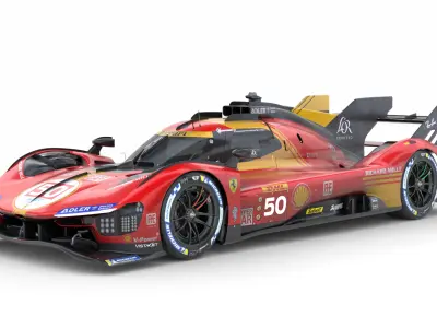 Ferrari 499p WEC 2024 3D model