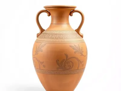 Elegant Terracotta Amphora model pack Low-poly 3D model