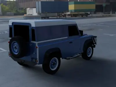 Land Rover Defender 90 Hard Top HDRI 3D model