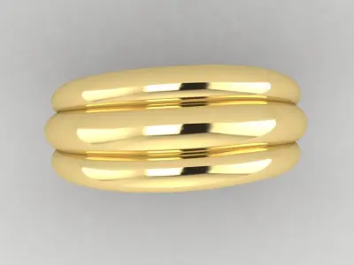 Ring Three  waves  3D print model