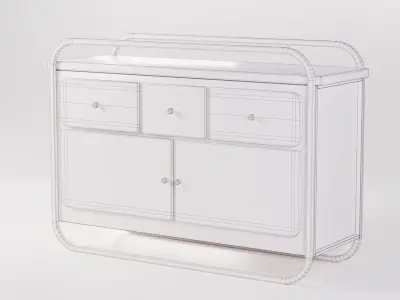Cabinet Buffet Marbled Unique Design - PBR Low-poly 3D model