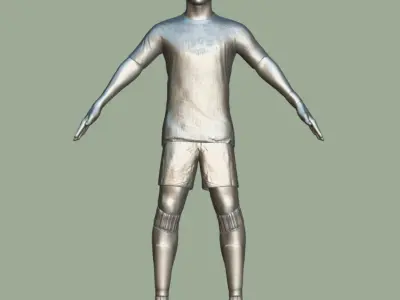  T-Pose Rigged Kylian Mbappe Real Madrid 3D model