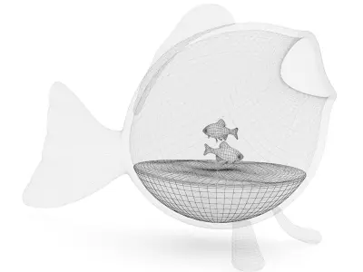 Fish-shape Aquarium 3D model