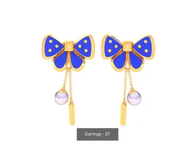 6 Kids Earrings  3D Model Pack