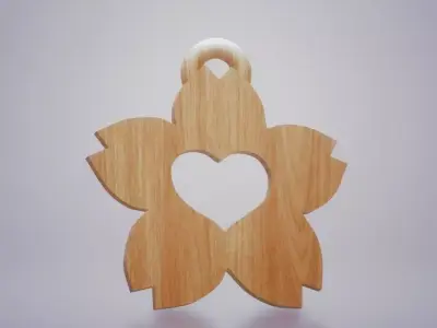 flower keychain Free 3D print model