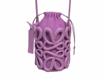 Loewe Anagram inflated pocket foam rubber Shoulder Bag  Low-poly 3D model