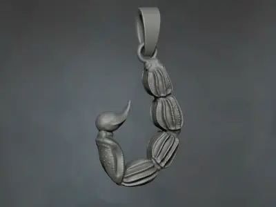 Scorpion Tail Pendant Free 3D print model