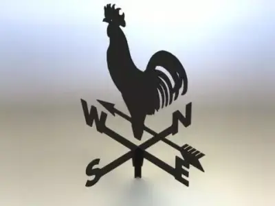 Weather cock asm Free 3D model