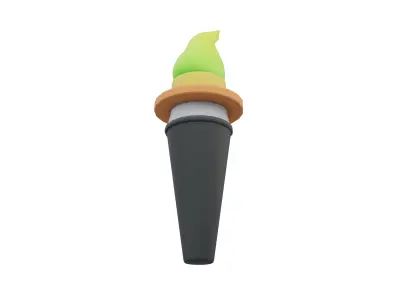 Torch Icon v1 004 Low-poly 3D model