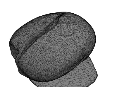 Abstract Ceramic Stone Decorative Sculpture Low-poly 3D model