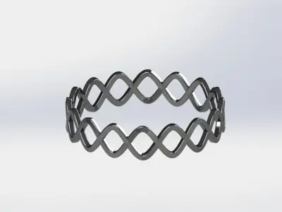 Double Helix Bracelet 3D print model 3D print model