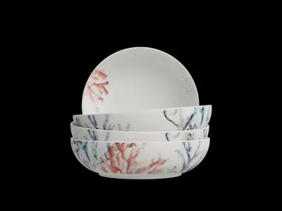 Sea Adventure Dinner Bowls Low-poly 3D model