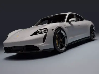 Porsche Taycan Turbo S Low-poly 3D model