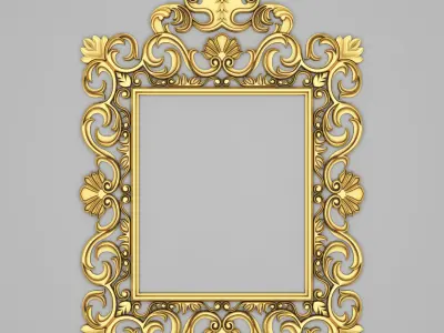 Classic Frame Mirror 006 3D model