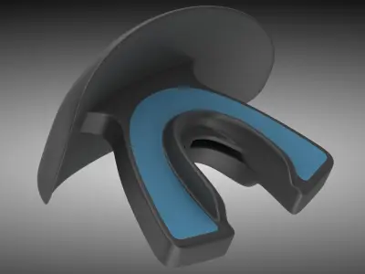 Football Mouthpiece Low-poly 3D model