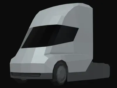 Tesla Semi Low Poly Low-poly 3D model