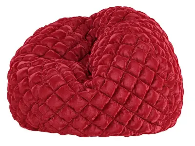 Quilted beanbag chair 3D model