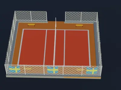  Volleyball Stadium - Sweden Low-poly 3D model
