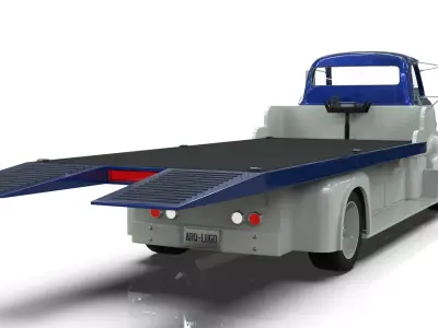 Vintage COE Car Carrier Truck 3D model