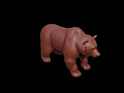 Bear Animal Sculpture 3D print model get