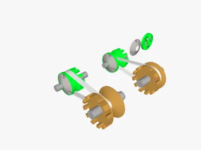 AT minivan compressed air motor version 3D model