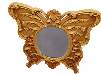 carved frame mirror cnc and 3d printing02 3D print model