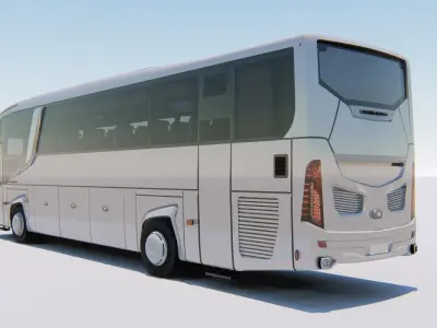 Indonesian Bus evolander  Low-poly 3D model