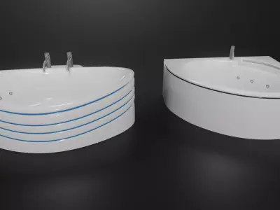 2 Luxury Jacuzzi Low-poly 3D model